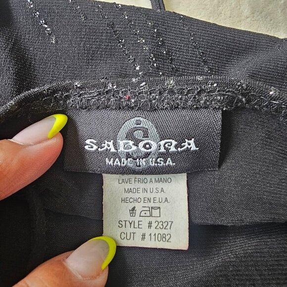 Women's Black Spaghetti Strap Asymmetrical Party Dress - Picture 10 of 16